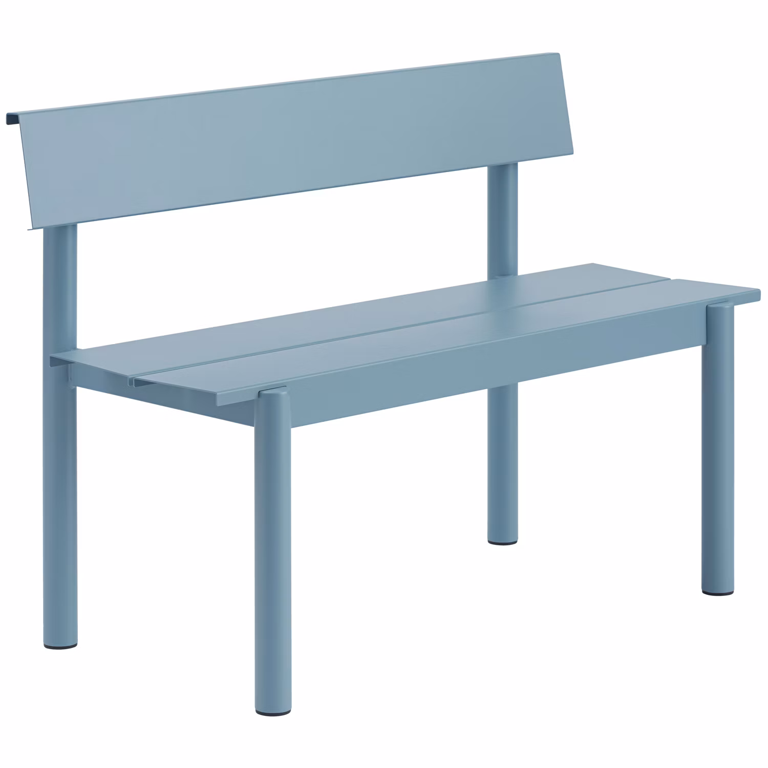 Linear Bänk Med Ryggstöd 110 cm, Pale Blue