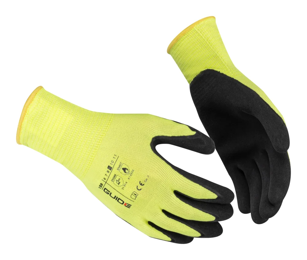 Guide Gloves 159 Handske latex, vattentät, Hi-Viz 8