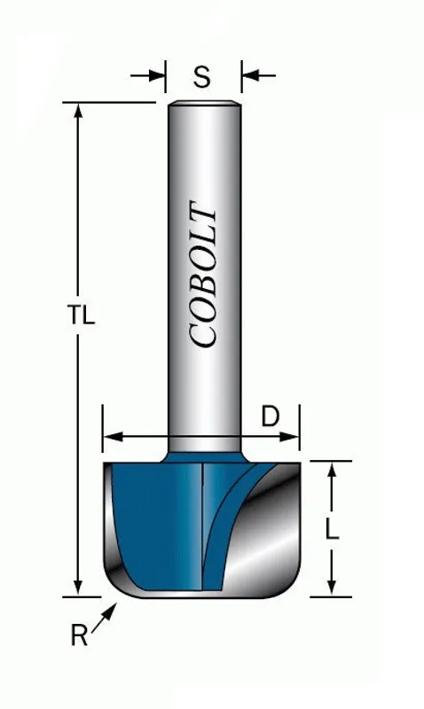 Cobolt Kanal/Skålfräs D=28 R=5