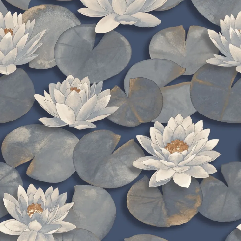 Gardens Nymphea Bleu Encre Gadn87636981 Tapet | Stuvbutiken