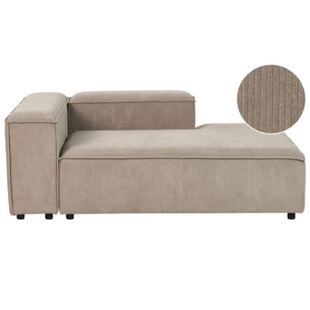 Schäslong Ardal Taupe, svart, Vänstervänd