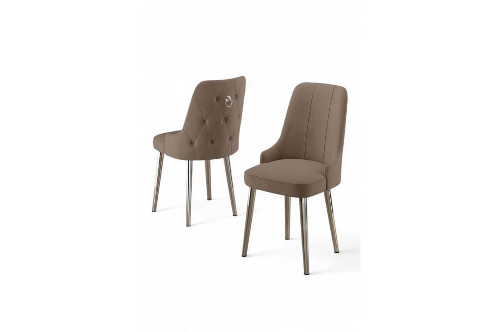 Matstol Jebi Cappuccino / krom
