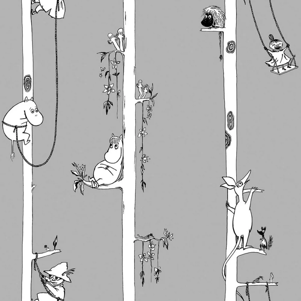 Mumin 3 5351-1 Vit Tapet | Stuvbutiken