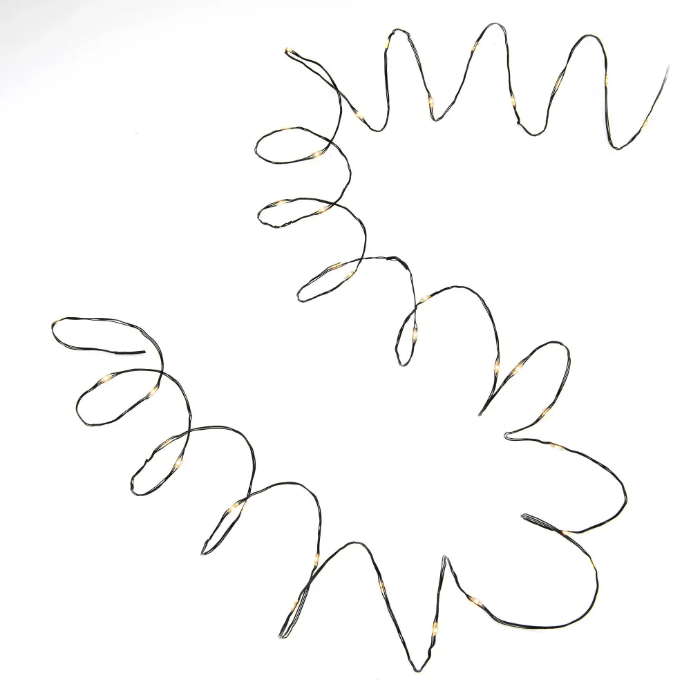 Konstsmide 6386-800 Ljusslinga 4.9 m, 50 LED, micro amber Svart kabel
