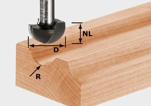 Festool HW S8 R9,7 Hålkälsfräs 8mm spindel