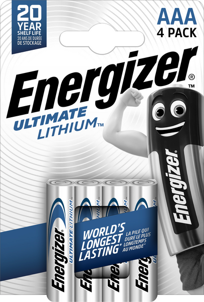 BATTERI LITHIUM ENERG AAA BLIS BLISTER 4-PACK