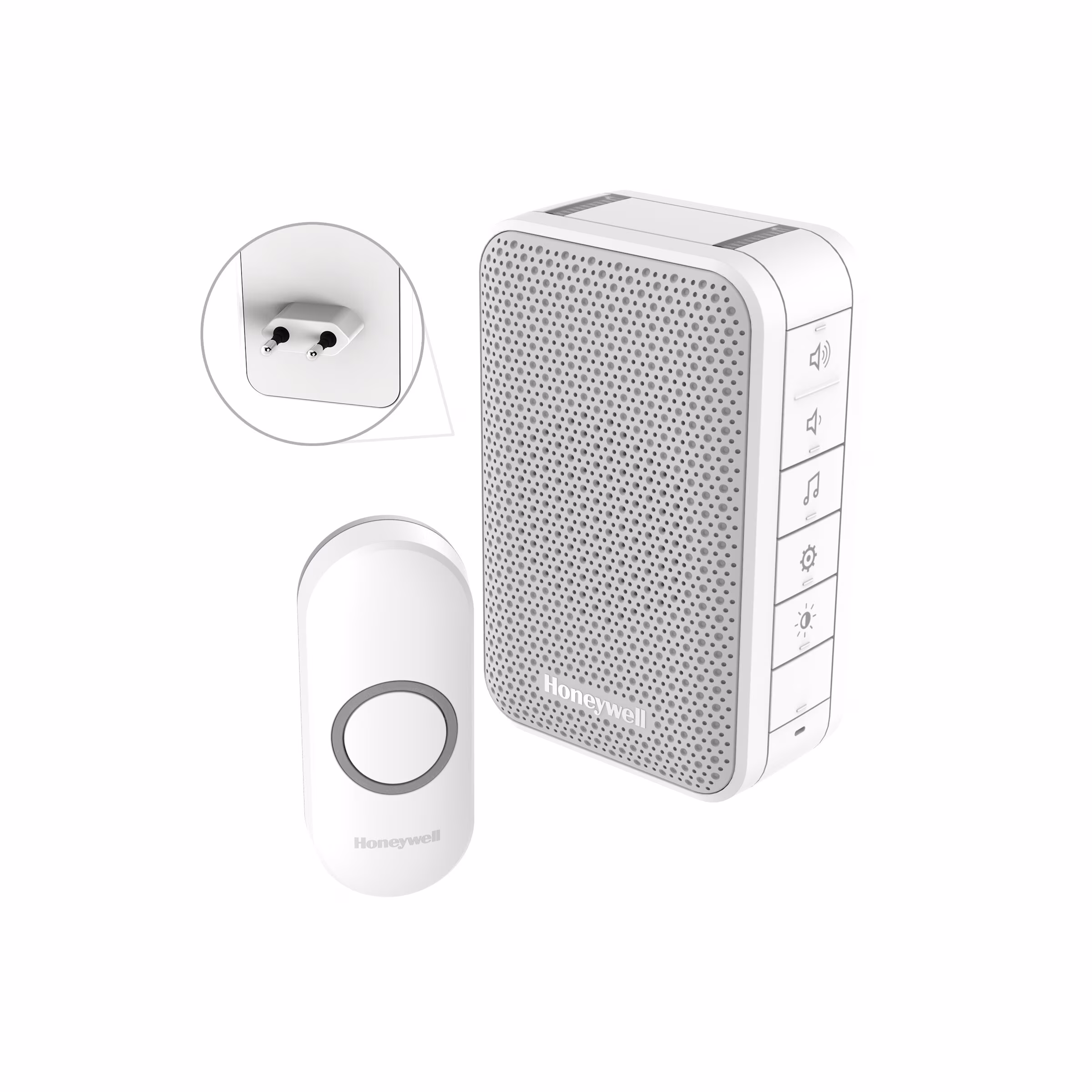 Kjøp Gelia Dørsignalsett, trådløs, plug-in, Serie 3, LED-lys, 150 m