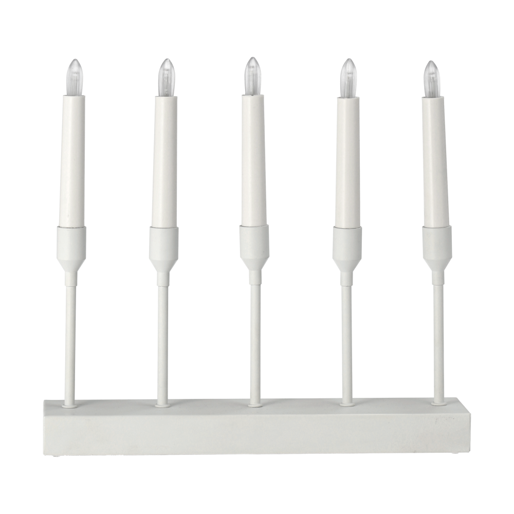 Kindle portabel adventsljusstake 30 cm, Vit