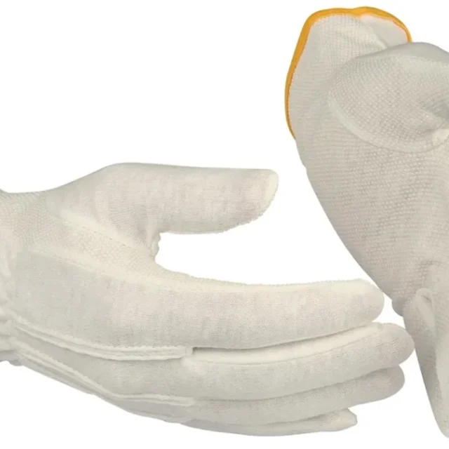 Guide Gloves 549 Handske bomull, tunn, PVC 7