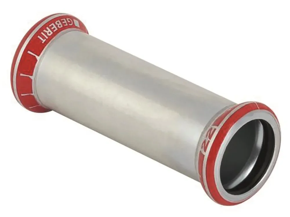 Geberit 1551012 Skjutmuff pressmuff, elförzinkad 18 x 18 mm