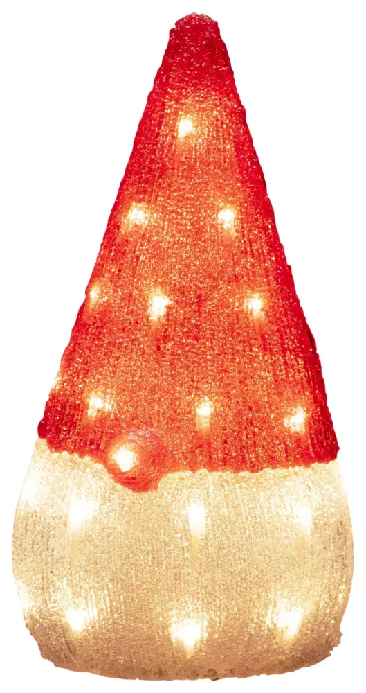 Konstsmide 6238-103 Dekorationsbelysning tomte, akryl, 37 cm, 32 LED