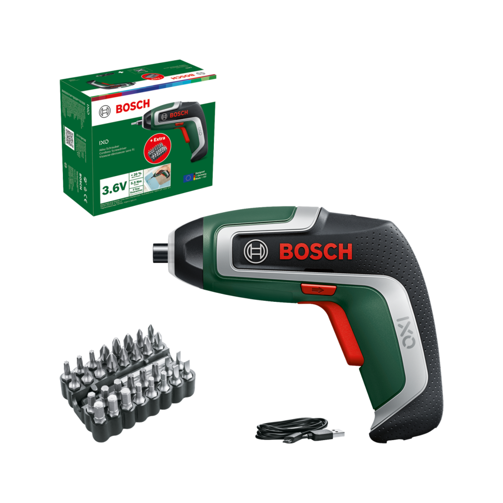 SKRUVDRAGARE BOSCH IXO 7 M/BITSSET, 32 DELAR