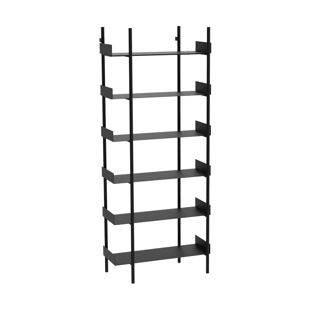 Nobuko bokhylla 6 hyllplan, Black
