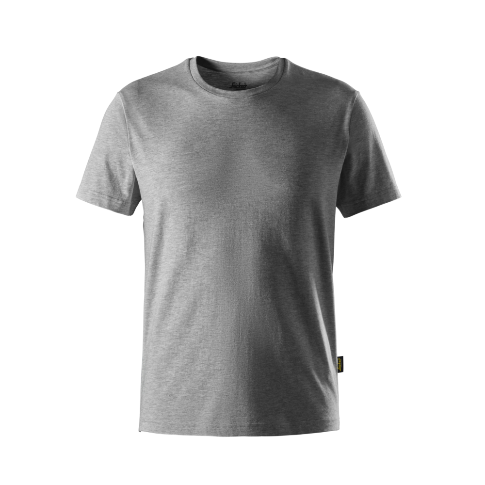 T-SHIRT SLIM FIT GRÅ MELERAD STL S