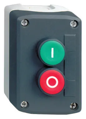 Schneider Electric XALD213 Tryckknappslåda Start/stop, komplett I-knapp och O-knapp