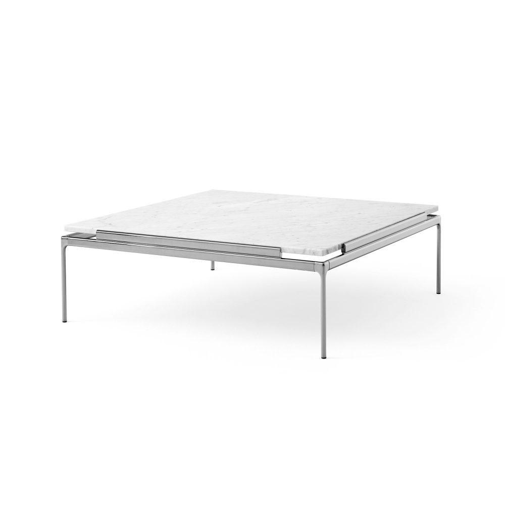 Sett LN13 soffbord, Bianco carrara-dark chrome