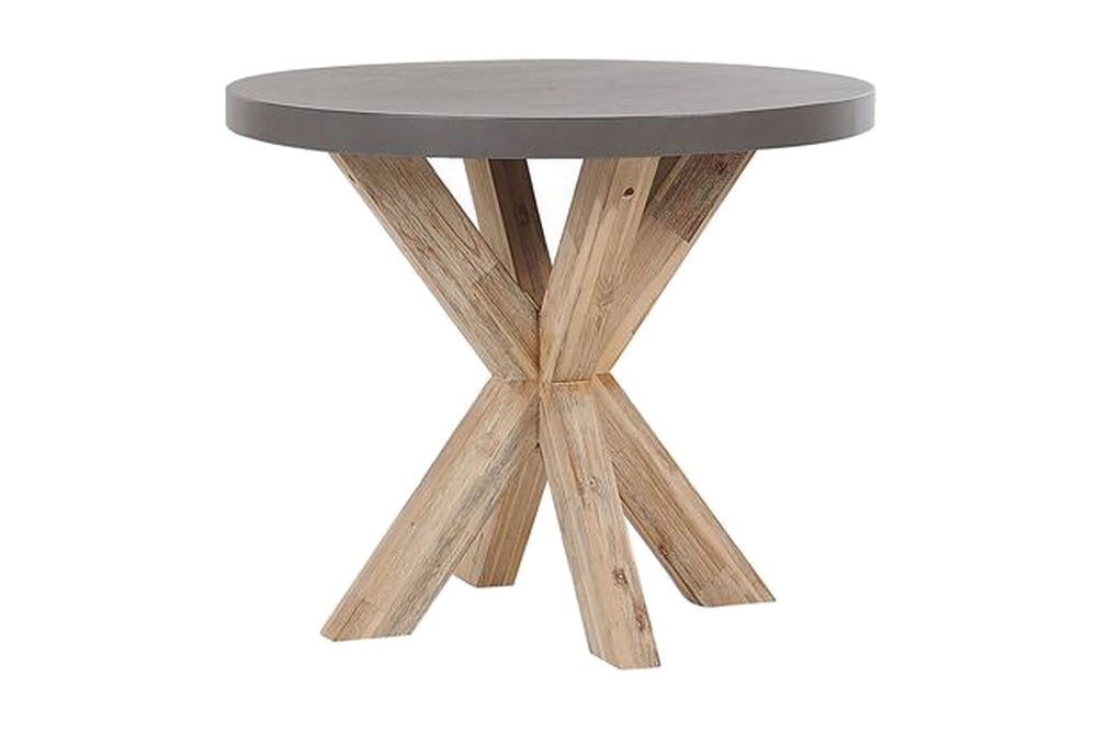 Rund Trädgårdsbord betongeffekt 90 cm OLBIA