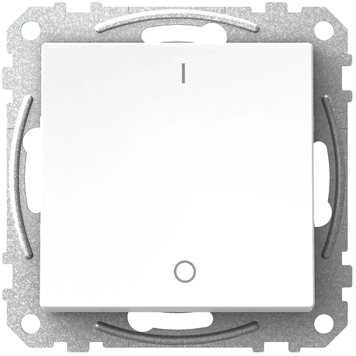 Schneider Electric Exxact WDE002106 Strömbrytare fyrkantig vippa, utan klor, vit 2-pol - Bild 2