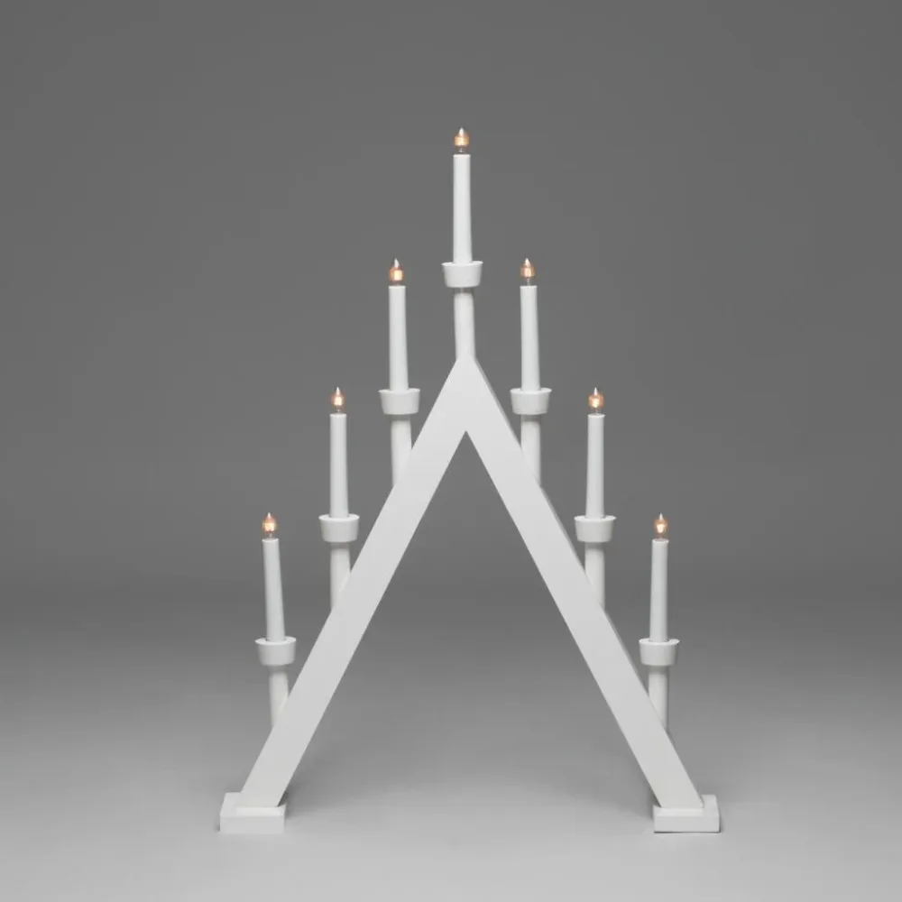 Konstsmide 3990-210 Eljusstake 7 ljus, IP20 Vit