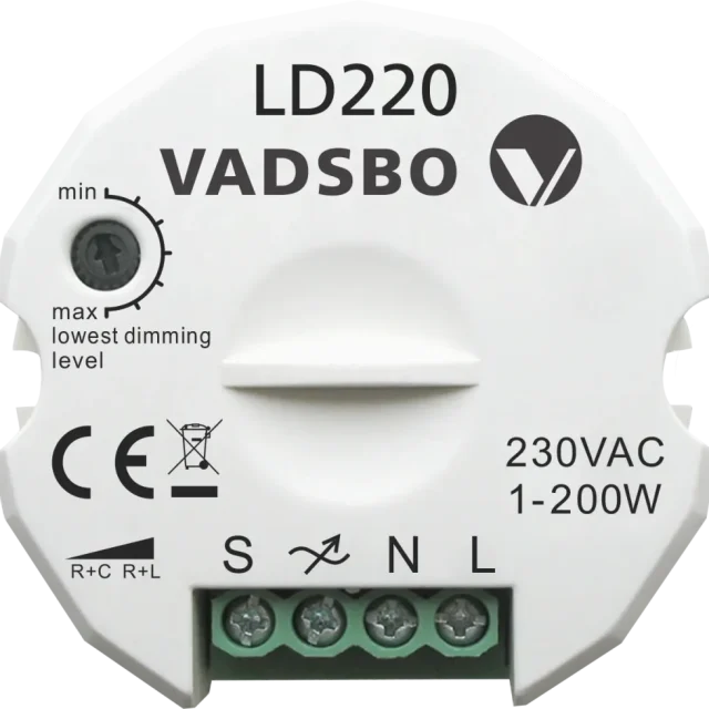 Vadsbo V4022020IB Tryckknappsdimmer 240V, IP20