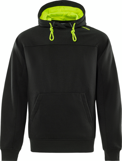 SWEATSHIRT 7551 GSM MED HUVA SVART/HIVIS GUL STL XS