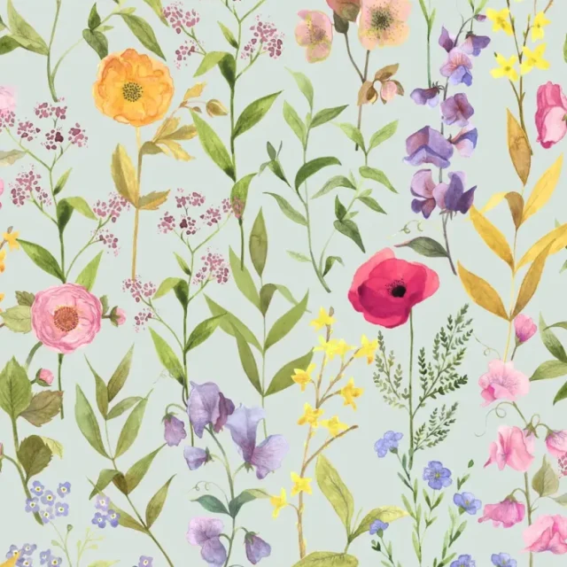Casadeco - Fleurs Des Champs Bleu Doux