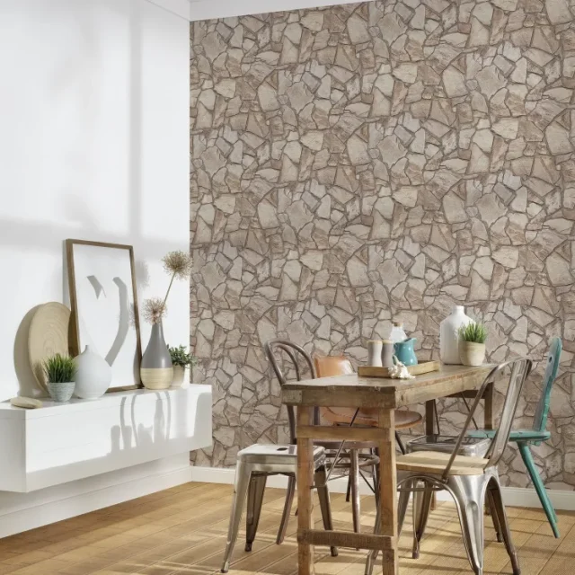 Living Walls Best of Wood´n Stone III T9343 Tapet Grå/svart
