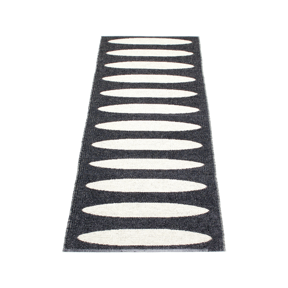 Ella gångmatta black/vanilla, 70x150 cm