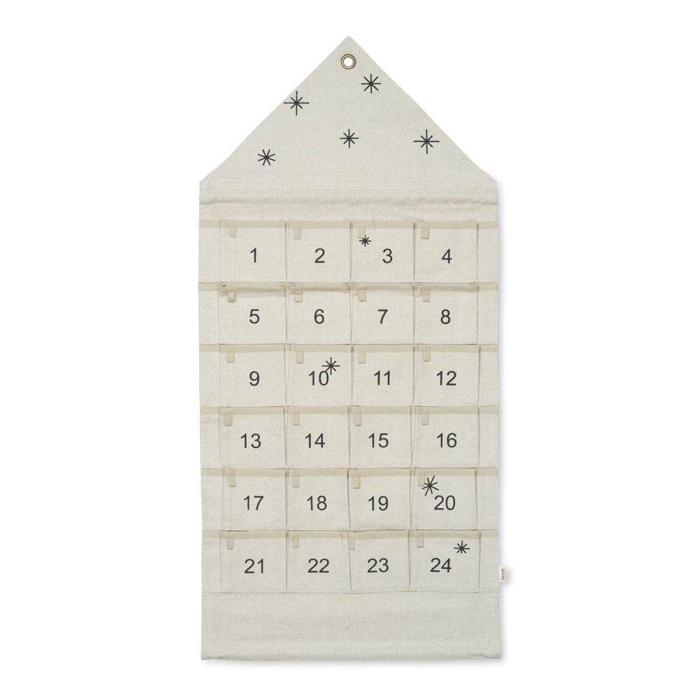 Star julkalender hus 100 cm, Sand
