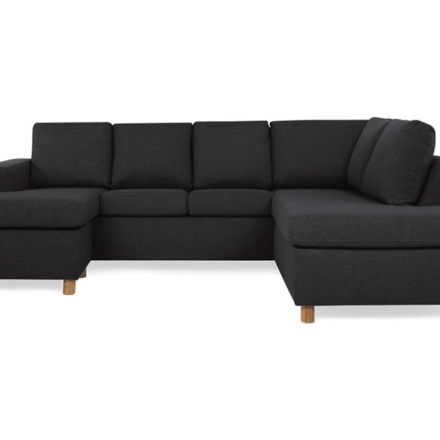 Crazy 4-sits Högervänd U-formad Large Soffa med Divan och Schäslong i Tyg