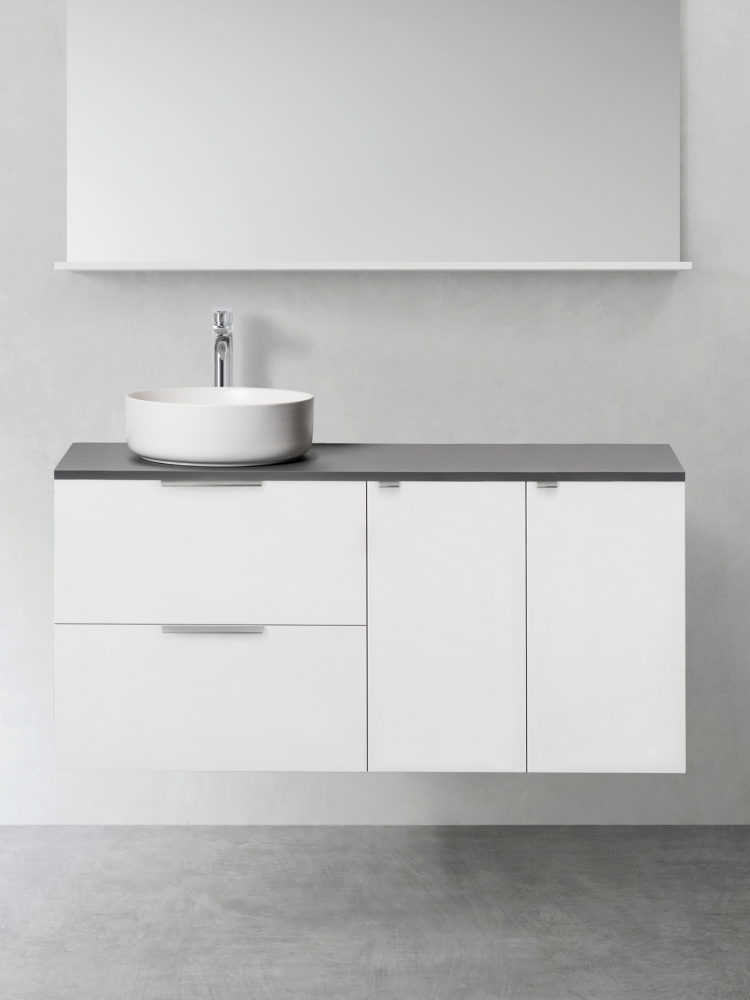 TVÄTTSTÄLLSSKÅP HAFA SHAPE 600 M 2ST SIDOMODUL MJUKST 300 VITBLANK